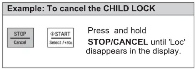 LG MH6535GISW - CHILD LOCK - 2