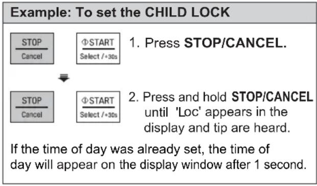 LG MH6535GISW - CHILD LOCK - 1