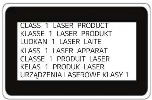 LG CineBeam Laser 4K HU810PB - 製品レーザークラスラベル - 1