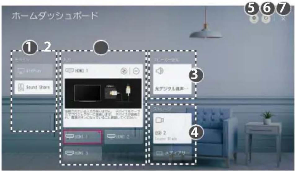 LG CineBeam Laser 4K HU810PB - [ホームダッシュボード]の使用 - 1
