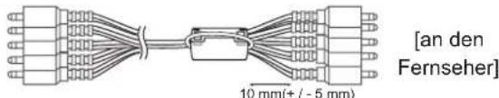 [an den Fernseher] 10 mm(+ / - 5 mm)