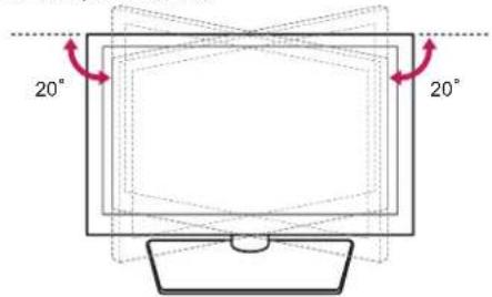 LG 60PN6506 - Ajustar o ângulo da TV para se adequar à sua perspectiva - 1