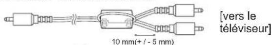 [vers le téléviseur] 10 mm(+ / - 5 mm)