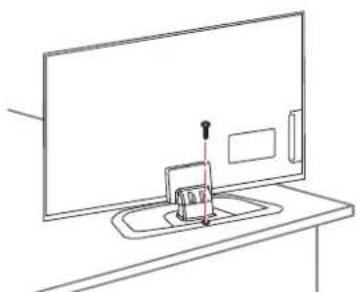 LG 60PN6506 - Securing the TV to a table - 1