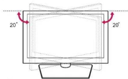 LG 60PN6506 - Ajuste del ángulo de la TV según la perspectiva - 1