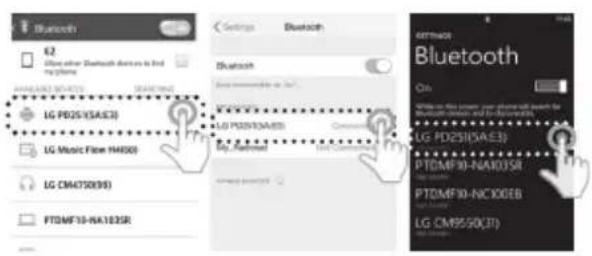 LG Pocket Photo PD251W - STEP 3 Pairing Bluetooth - 1