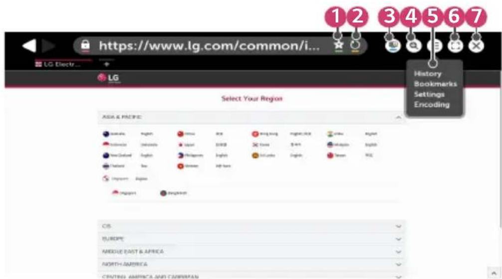 LG ProBeam BU53PST - Utilisation du [Navigateur Web] - 1