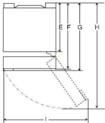 LG GBB61BLHEC - Izméri un nepieciesamie attalumi lidz citiem prieksmetiem - 3