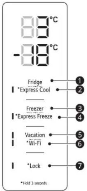 LG GBB61BLHEC - Panel sterowania i funkcj - 1