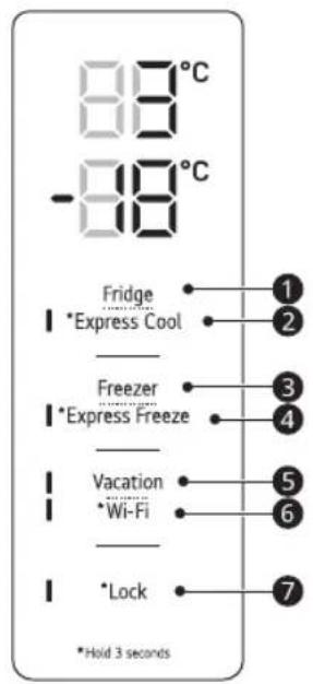 LG GBB61BLHEC - Bedieningspaneel en functies - 1