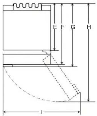 LG GBB61BLHEC - Målgafstande - 2