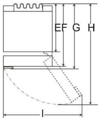 LG GBB61BLHEC - Abmessungen und Abstände - 2