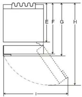 LG GBB61BLHEC - Méretek és hézagok - 2