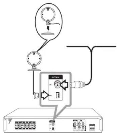 LG HT406TQ - Raccordement de l'antenne - 1