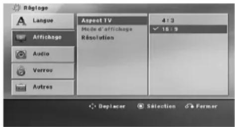LG DH7530TW - Réglage de la résolution - 1