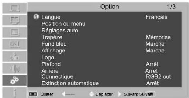 LG BD450 - Position du menu - 1
