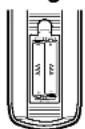LG DV9873CE1H - Einlegen der Batterie der Fernbedienung - 1