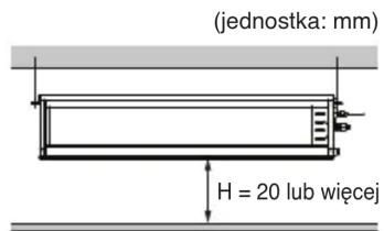(jednostka: mm) H = 20 lub więcej