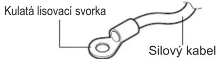 Kulatá lisovací svorka Silový kabel