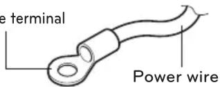 e terminal Power wire