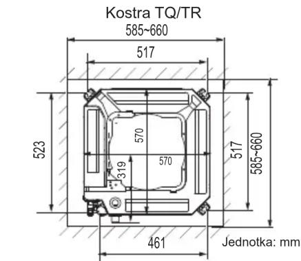 Kostra TQ/TR 585-660 517 523 570 319 570 517 585-660 461 Jednotka: mm