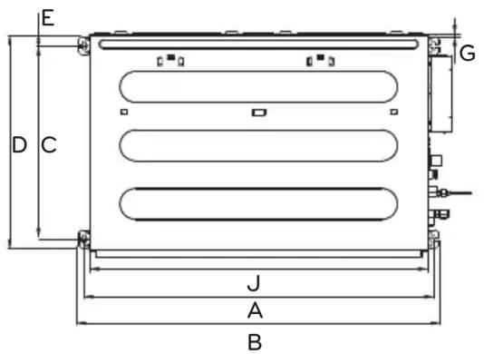 LG UV24FH - Position du boulon de suspension - 1