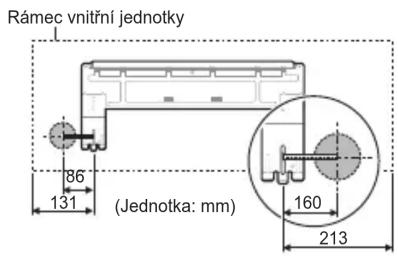 Rámec vnitřní jednotky 86 131 (Jednotka: mm) 160 213