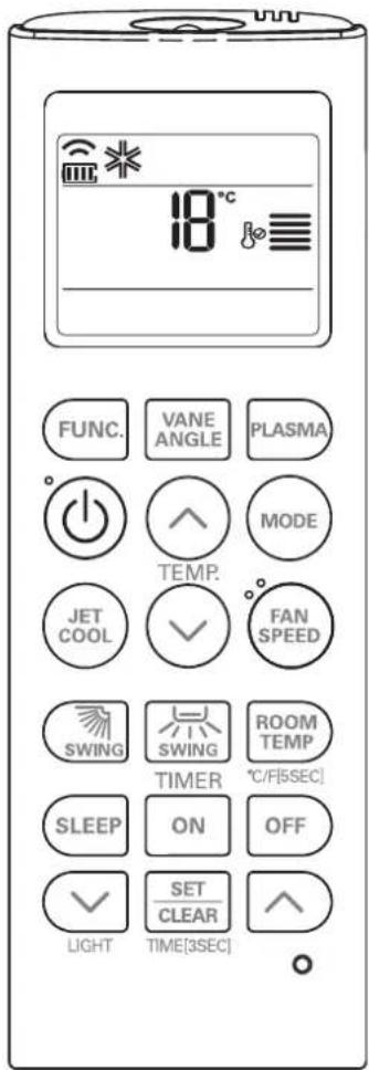 LG UV18FH - Temperatureinstellung/Raumtemperatur anzeigen - 1