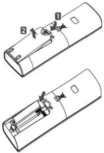 LG UV18FH - Inserimento delle batterie - 1