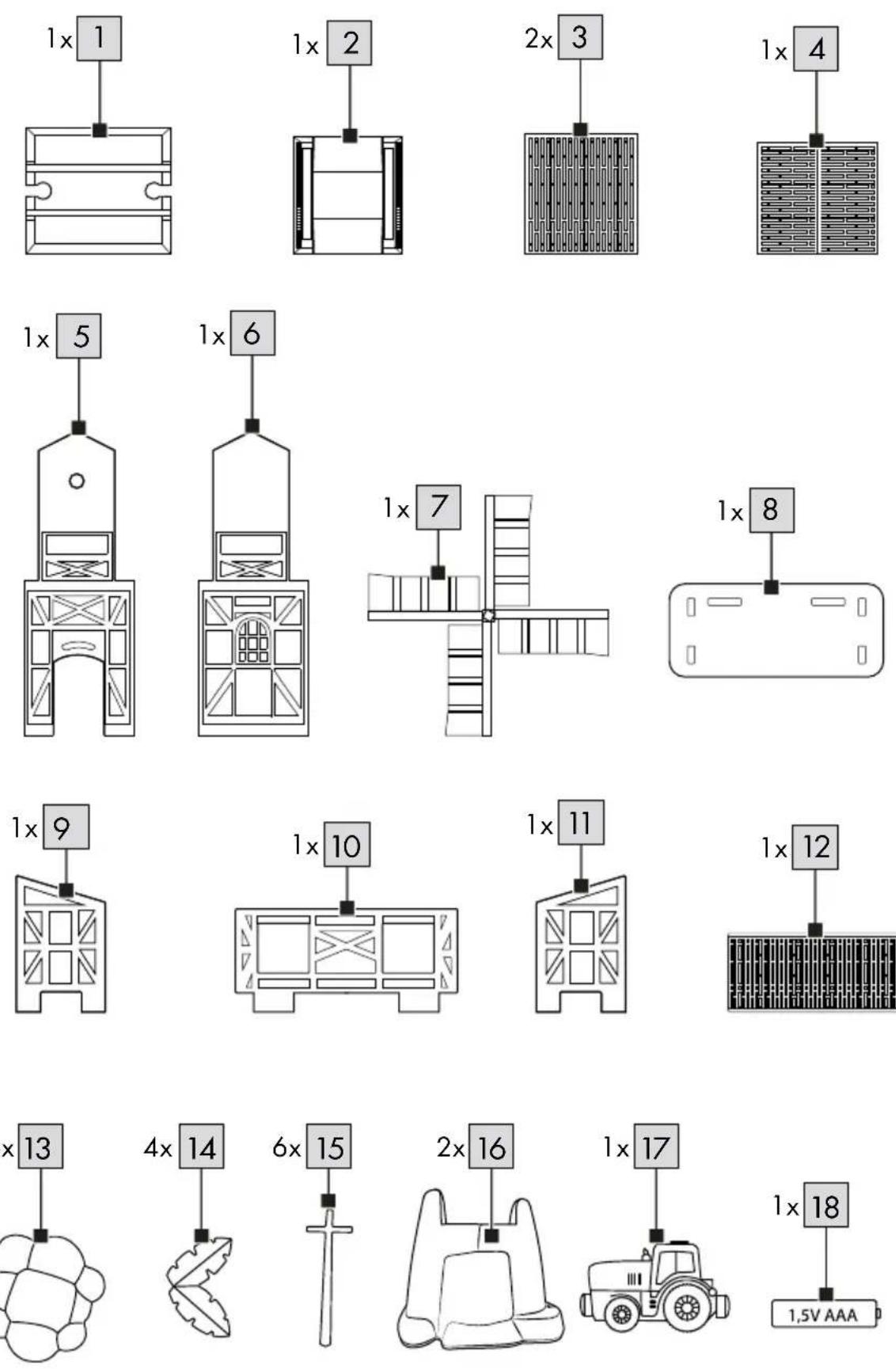 Playtive IAN 391028 - ŽELEZNIŠKI KOMPLET KMETIJA - 1