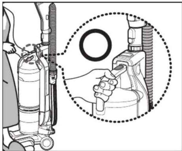 SAMSUNG SU10H3020P - USING THE VACUUM'S HANDLE (THE DUST BIN HANDLE) - 1