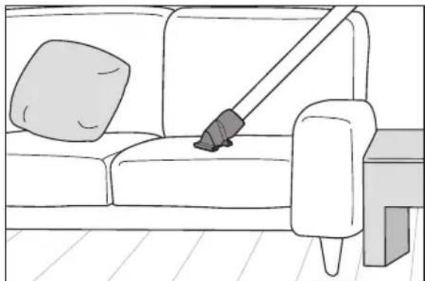 SAMSUNG SU12F40SD - Utilisation de la poignee de l'aspirateur (la poignee du réservoir de poussière) - 7