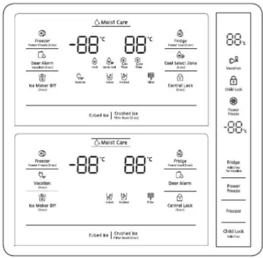 SAMSUNG RS51K57807S - Temperature settings - 1