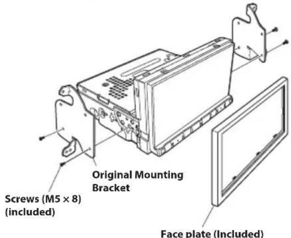 ALPINE iLXF115T6 - Mount the original mounting bracket to the unit using the supplied screws. - 1