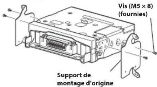 ALPINE iLXF115T6 - Montez le support de montage d'origine sur l'unité principale en utilisant les vis fournies. - 1