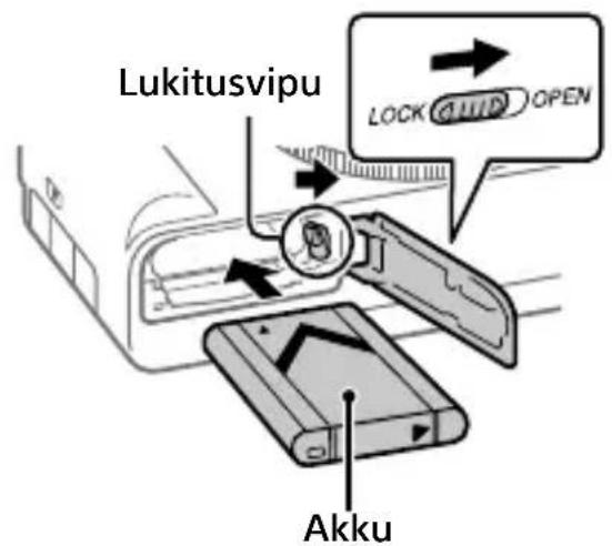 SONY ZV1F - Akun (mukana) / muistikortin (myydbaan erikseen) asettaminen kameraan - 1