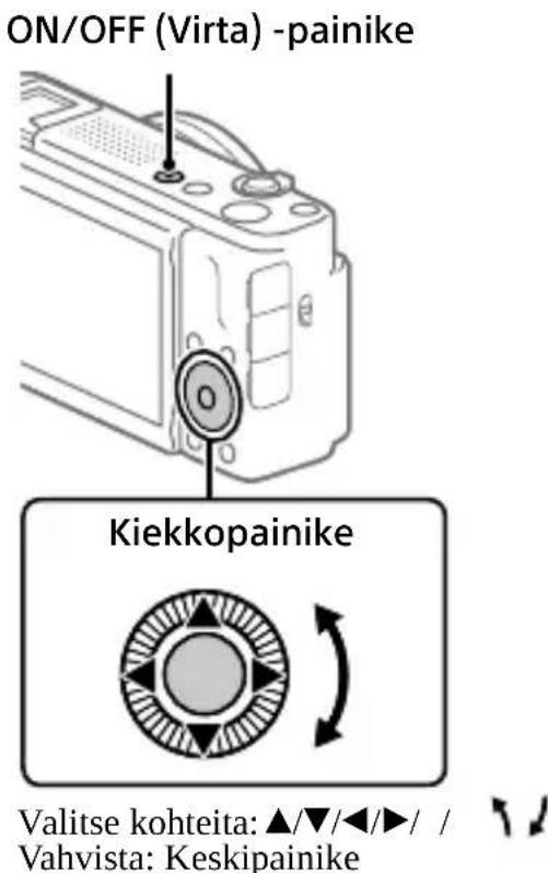 SONY ZV1F - Kameran alkuasetusten tekeminen - 2