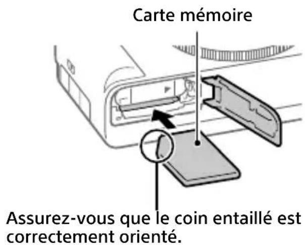 SONY ZV1F - Insertion de la batterie (fournie)/carte mémoire (vendu séparément) dans l'appareil - 2