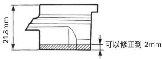 21.8mm 可以修正到 2mm