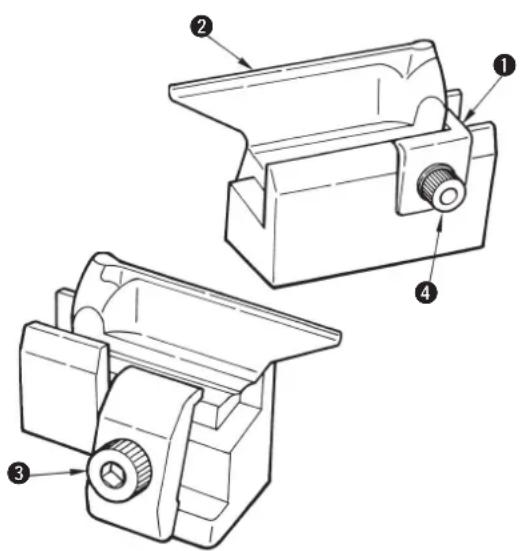 JUKI MEB3200 - Auswechseln des oberen Stoffmessers und Messeranschlags - 2