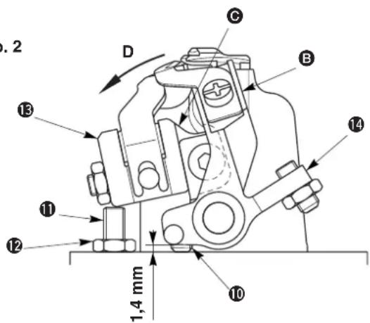 D 1,4 mm 10 12 11 13 B C 14