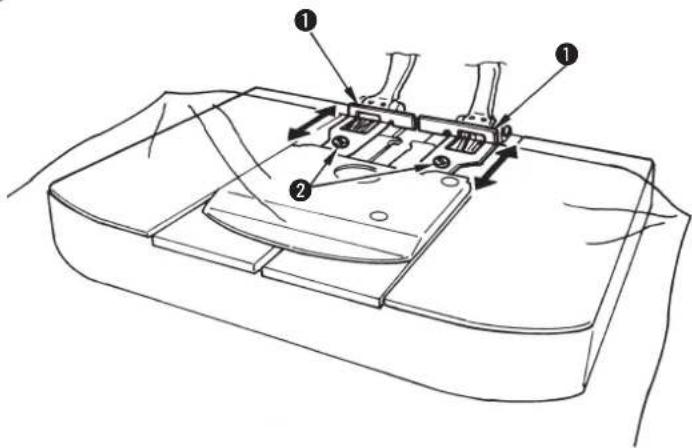 JUKI MEB3200 - Come posizionare il tessuto - 1
