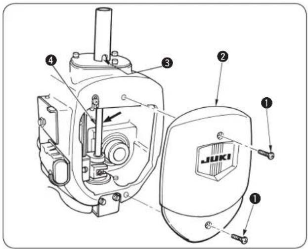 JUKI MEB3200 - Lubrificazione della barra ago e componenti della camma - 2