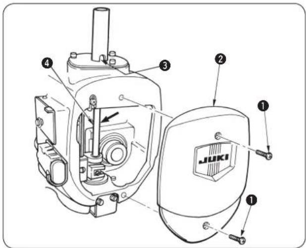 JUKI MEB3200 - ■ 往针杆和凸轮部加油 - 2