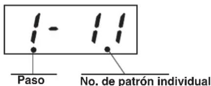 Paso No. de patrón individual