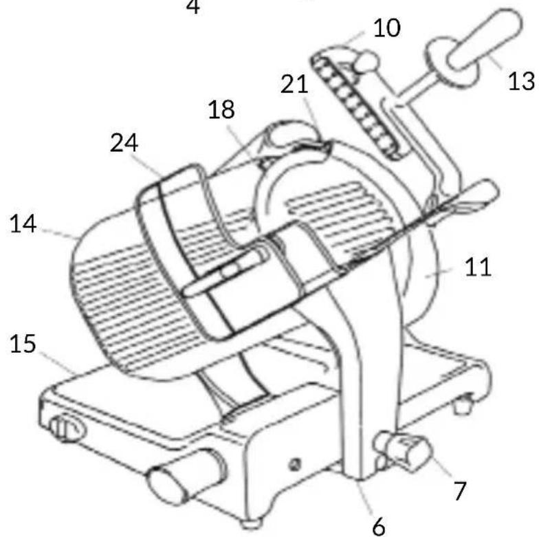 Berkel Domina Salumeria SLL315 - MAIN COMPONENTS - 2