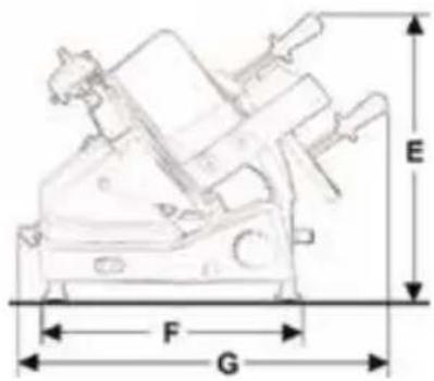 E F G