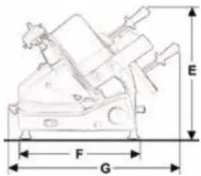 E F G