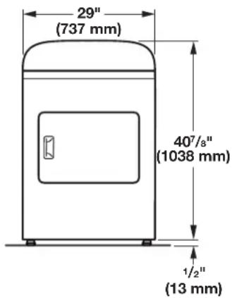 AMANA 4396037RP - Dryer Dimensions - 1