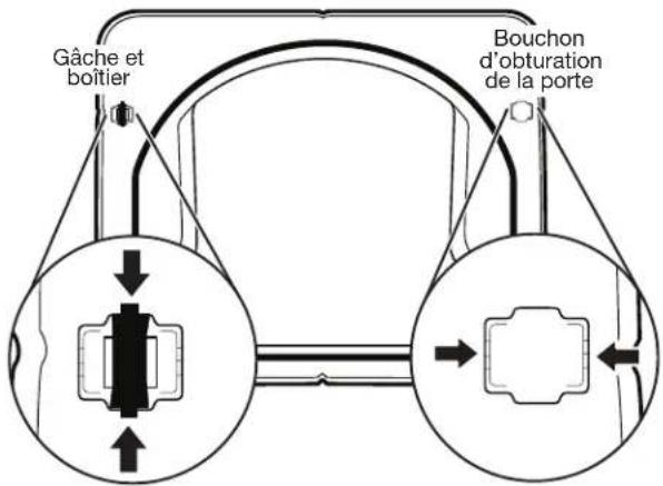 AMANA 4396037RP - Inversion du côté d'installation de la gâche, du boîtier et du bouchon d'obturation de la porte - 1